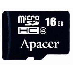 Карта памяти Apacer microSDHC Class4 16GB w/o Adapter RP (AP16GMCSH4-RA) ― 